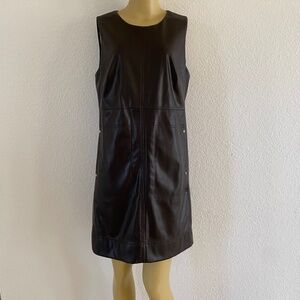Tommy Hilfiger faux brown  leather dress size 10 -189